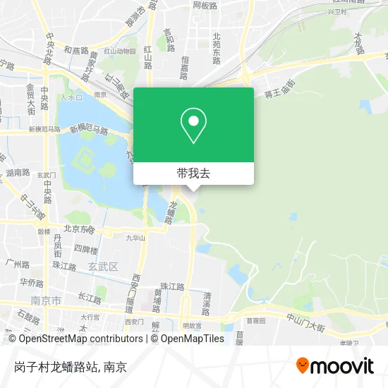 岗子村龙蟠路站地图