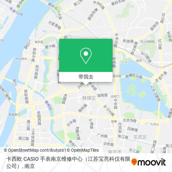 卡西欧 CASIO 手表南京维修中心（江苏宝亮科仪有限公司）地图