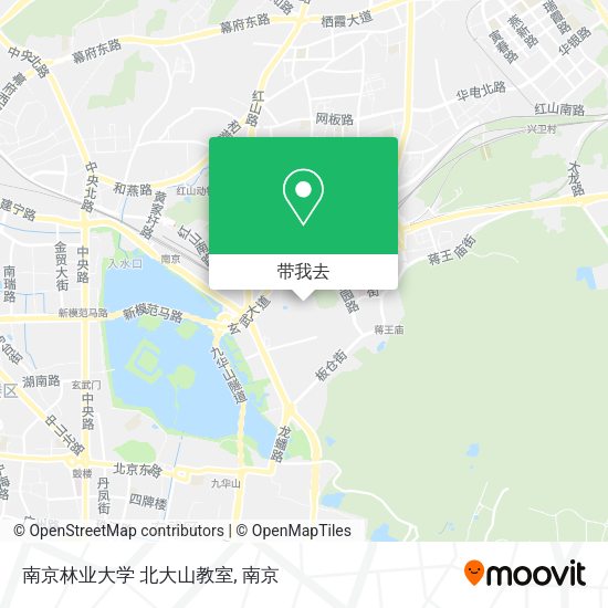 南京林业大学  北大山教室地图