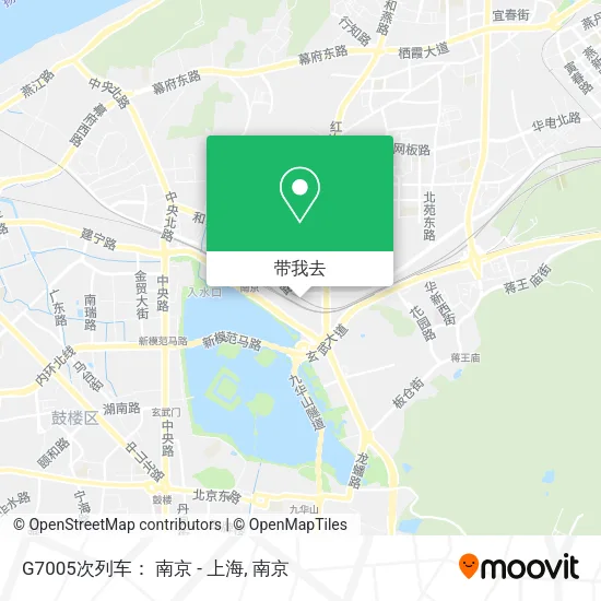 G7005次列车： 南京 - 上海地图