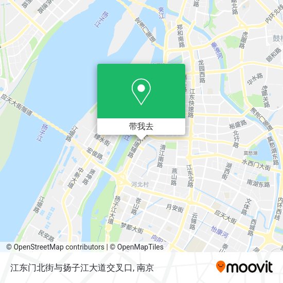 江东门北街与扬子江大道交叉口地图