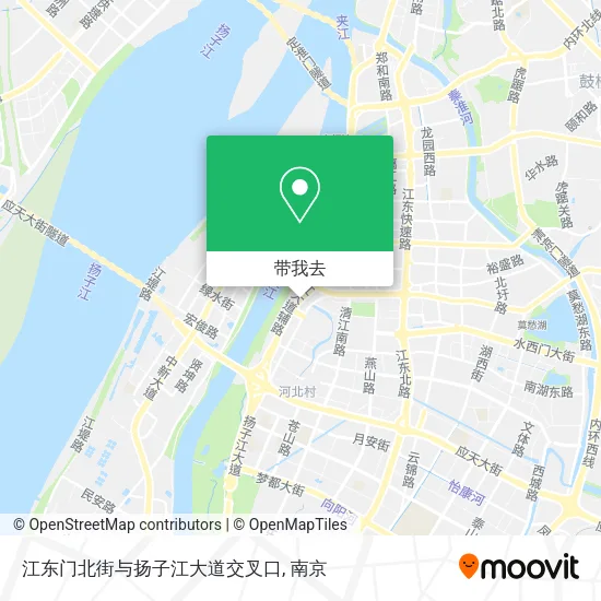 江东门北街与扬子江大道交叉口地图