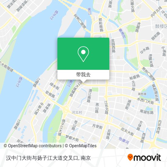 汉中门大街与扬子江大道交叉口地图