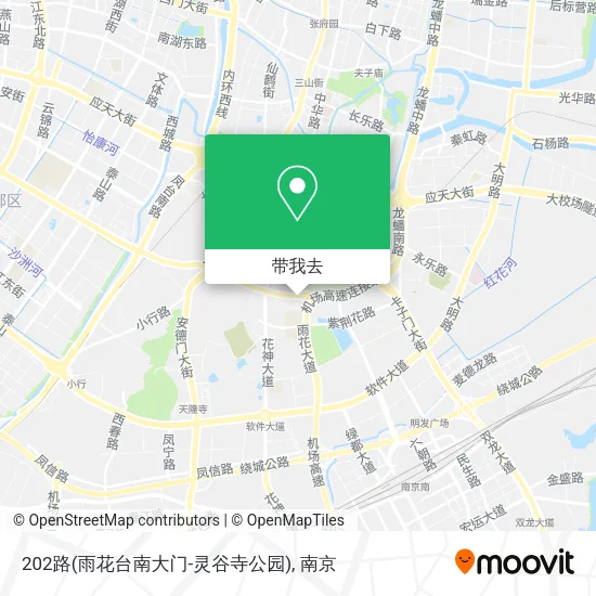 202路(雨花台南大门-灵谷寺公园)地图