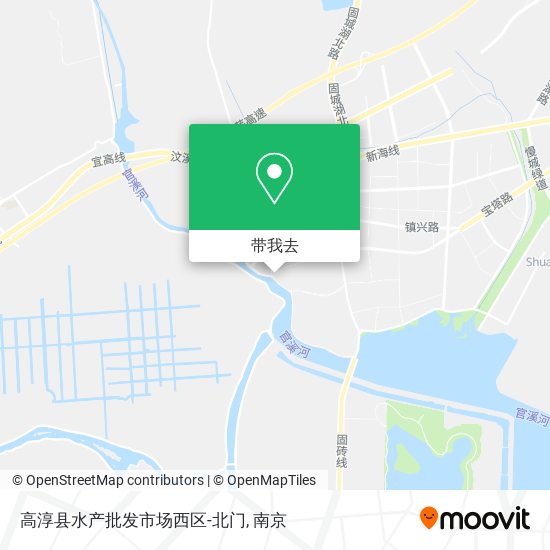 高淳县水产批发市场西区-北门地图