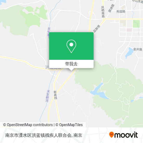 南京市溧水区洪蓝镇残疾人联合会地图