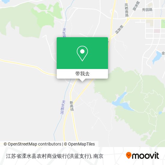 江苏省溧水县农村商业银行(洪蓝支行)地图