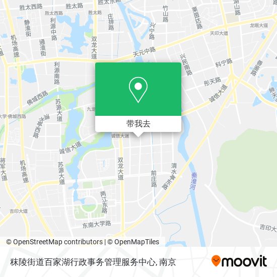 秣陵街道百家湖行政事务管理服务中心地图
