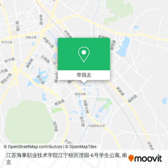 江苏海事职业技术学院江宁校区澄园-6号学生公寓地图