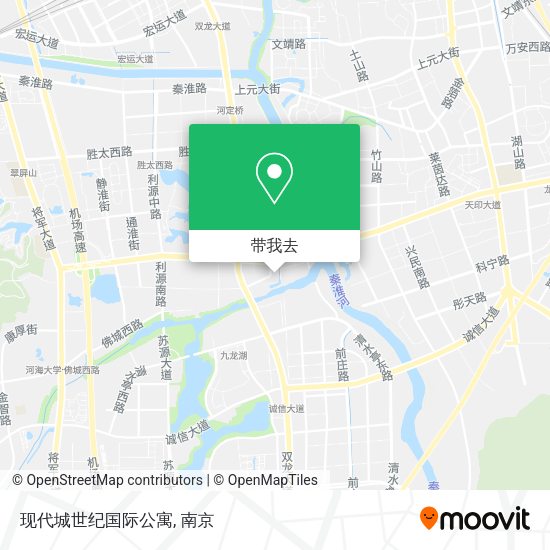 现代城世纪国际公寓地图