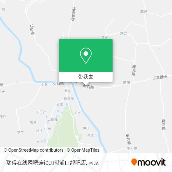 瑞得在线网吧连锁加盟浦口靓吧店地图