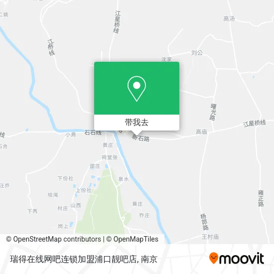 瑞得在线网吧连锁加盟浦口靓吧店地图