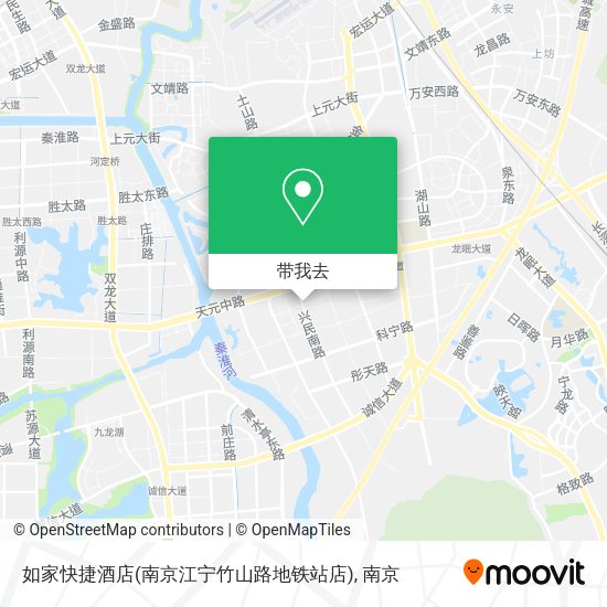 如家快捷酒店(南京江宁竹山路地铁站店)地图