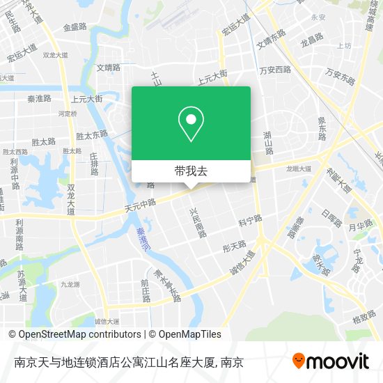 南京天与地连锁酒店公寓江山名座大厦地图
