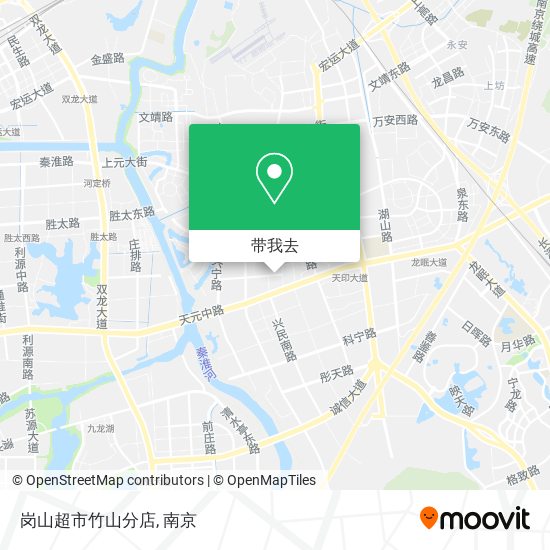 岗山超市竹山分店地图