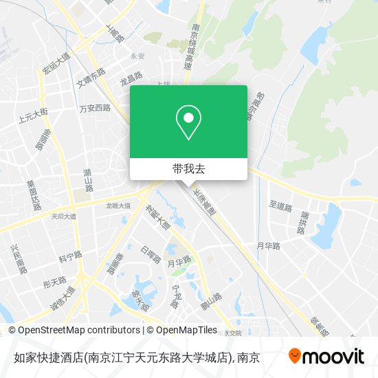 如家快捷酒店(南京江宁天元东路大学城店)地图