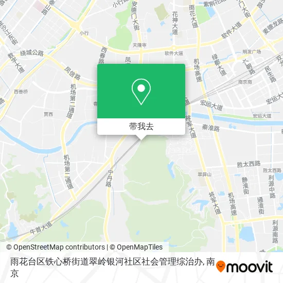 雨花台区铁心桥街道翠岭银河社区社会管理综治办地图
