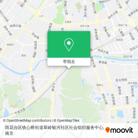 雨花台区铁心桥街道翠岭银河社区社会组织服务中心地图