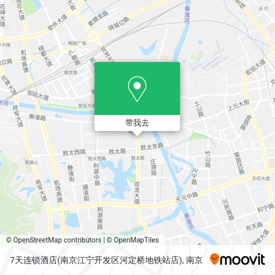 7天连锁酒店(南京江宁开发区河定桥地铁站店)地图