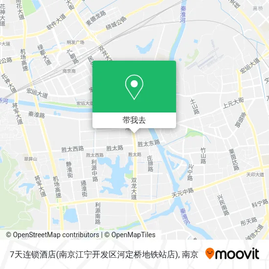 7天连锁酒店(南京江宁开发区河定桥地铁站店)地图