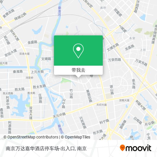 南京万达嘉华酒店停车场-出入口地图