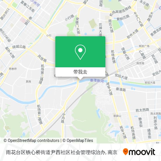 雨花台区铁心桥街道尹西社区社会管理综治办地图