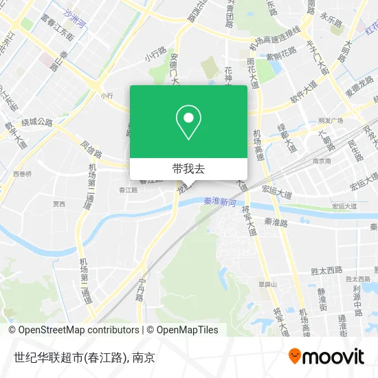 世纪华联超市(春江路)地图