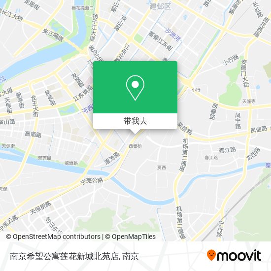 南京希望公寓莲花新城北苑店地图