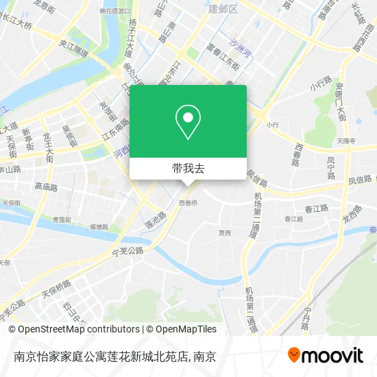 南京怡家家庭公寓莲花新城北苑店地图