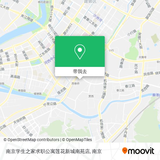 南京学生之家求职公寓莲花新城南苑店地图