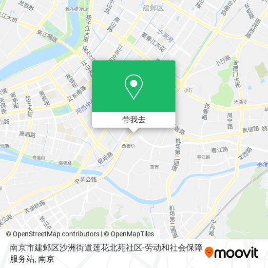 南京市建邺区沙洲街道莲花北苑社区-劳动和社会保障服务站地图