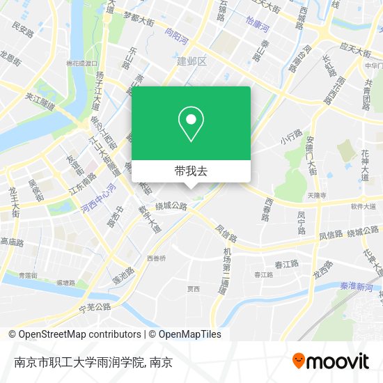 南京市职工大学雨润学院地图