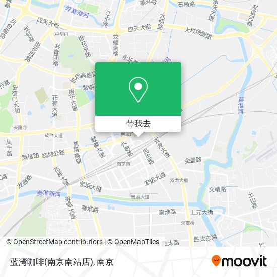 蓝湾咖啡(南京南站店)地图