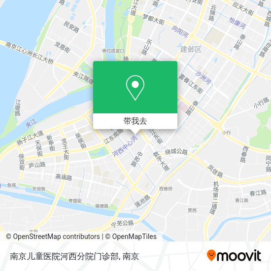 南京儿童医院河西分院门诊部地图