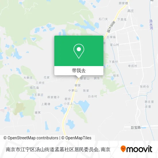 南京市江宁区汤山街道孟墓社区居民委员会地图