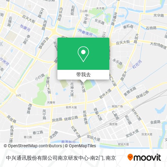 中兴通讯股份有限公司南京研发中心-南2门地图