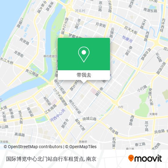 国际博览中心北门站自行车租赁点地图