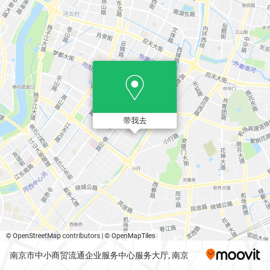 南京市中小商贸流通企业服务中心服务大厅地图