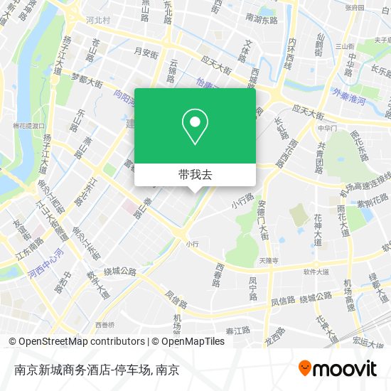 南京新城商务酒店-停车场地图