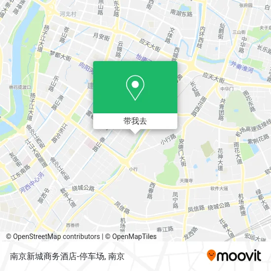 南京新城商务酒店-停车场地图