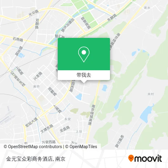 金元宝众彩商务酒店地图