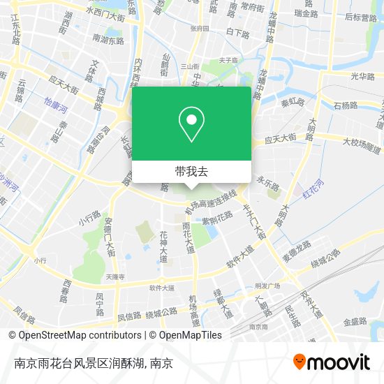 南京雨花台风景区润酥湖地图