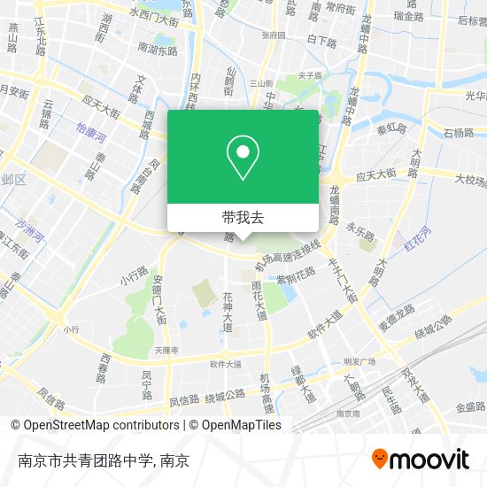 南京市共青团路中学地图