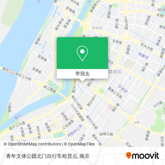 青年文体公园北门自行车租赁点地图