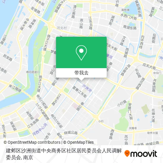 建邺区沙洲街道中央商务区社区居民委员会人民调解委员会地图