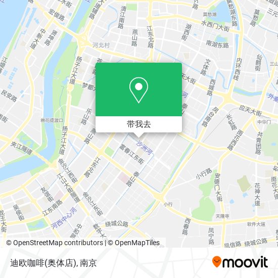 迪欧咖啡(奥体店)地图