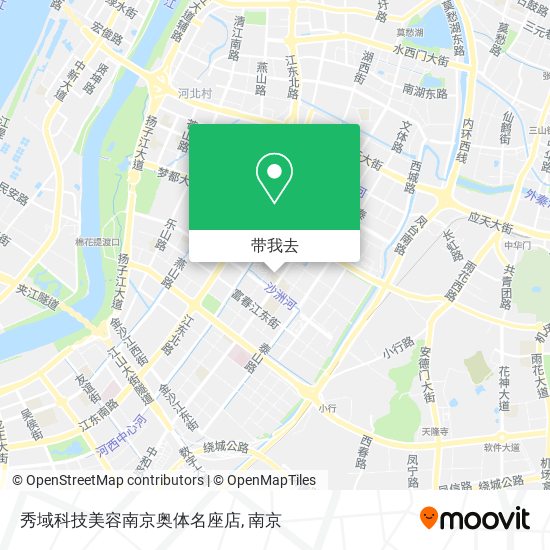 秀域科技美容南京奥体名座店地图