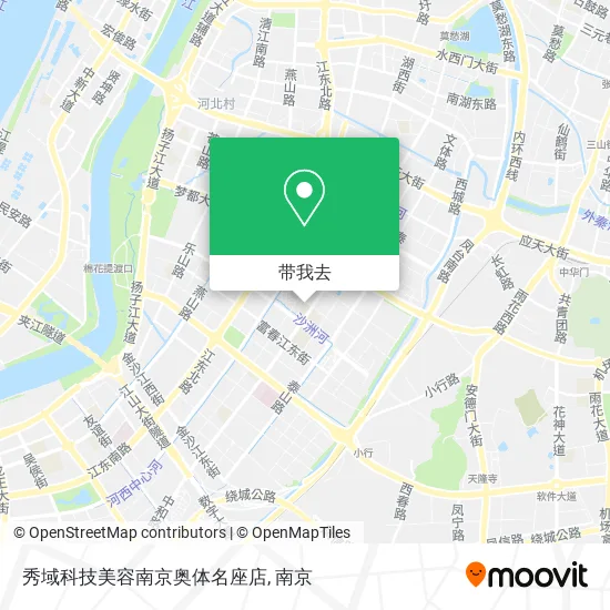 秀域科技美容南京奥体名座店地图