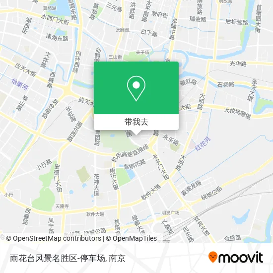 雨花台风景名胜区-停车场地图
