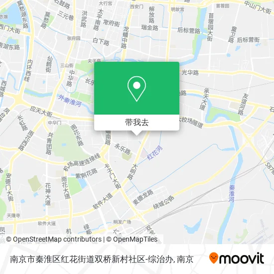 南京市秦淮区红花街道双桥新村社区-综治办地图